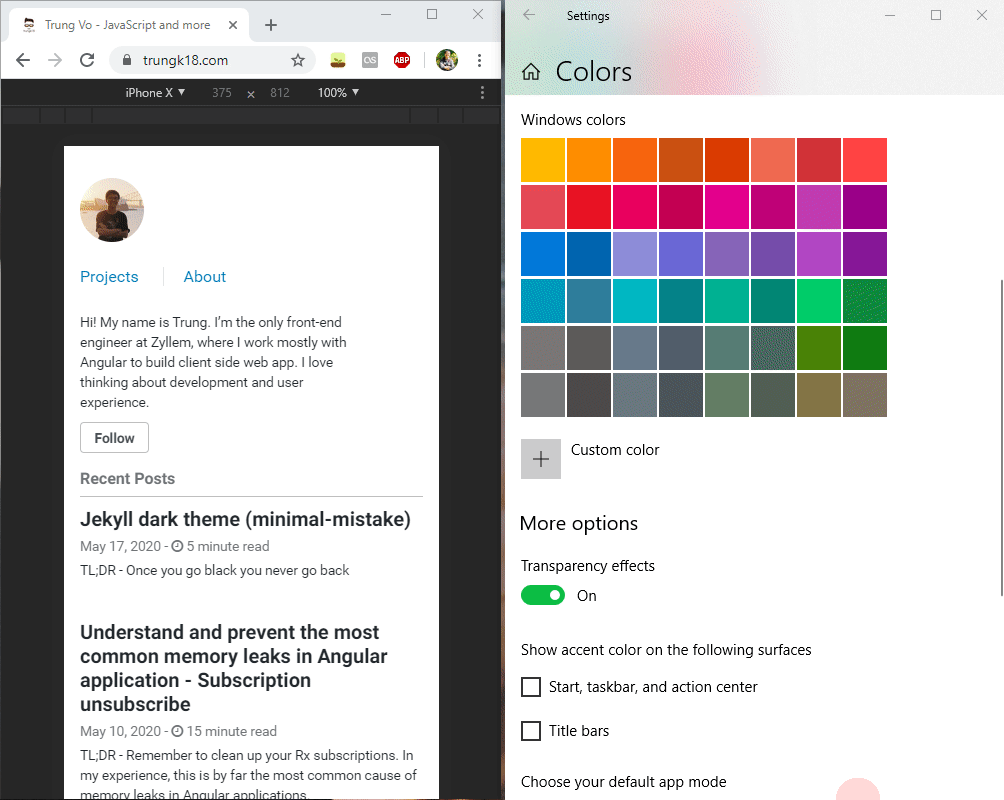 Jekyll dark theme (minimal-mistake)