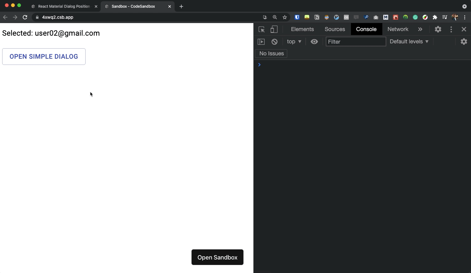 Align React Material UI Dialog to the top instead of center