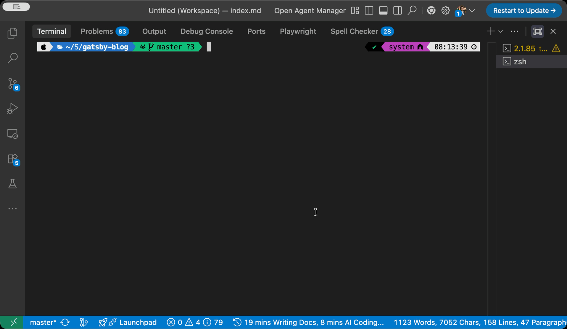 Fast zsh startup after lazy loading nvm