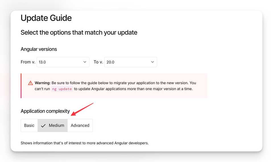 Angular 13 to 20 upgrade path