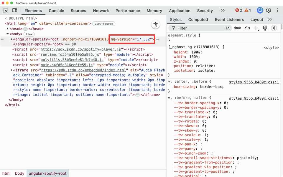 Angular Spotify at Angular 17, target 20